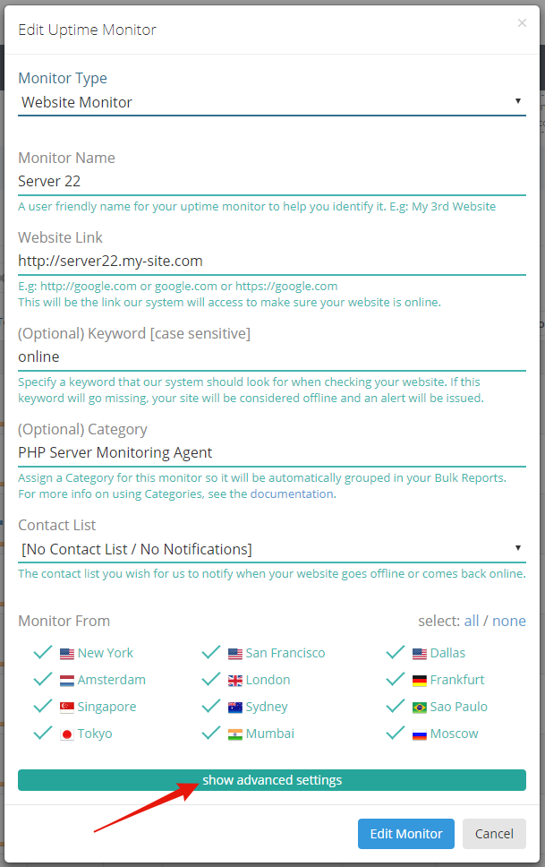 why does net uptime monitor report no internet connection