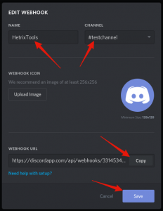 integration hetrixtools webhook